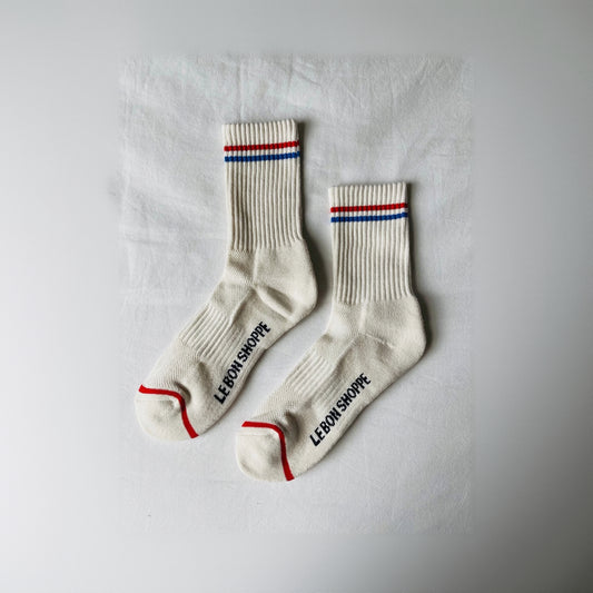 Boyfriend Socks - Milk