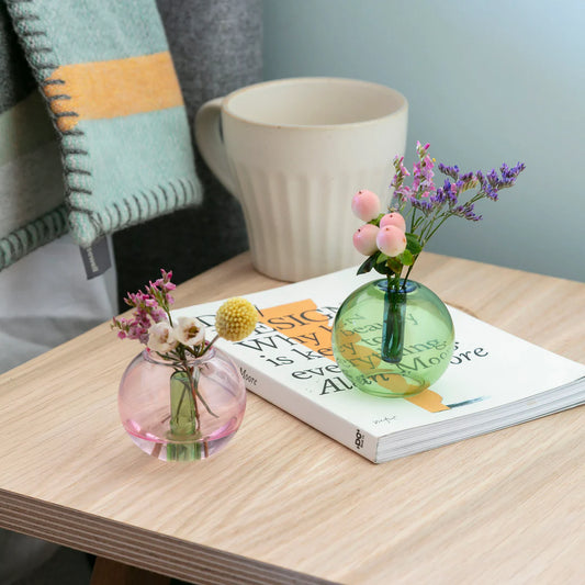 Mini Bubble Vase - Pink / Green