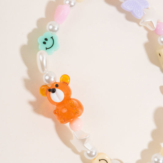 Phone Strap – Clementine Confetti Orange Teddy
