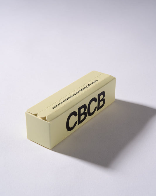 Beige box with 'CBCB' branding on a white background