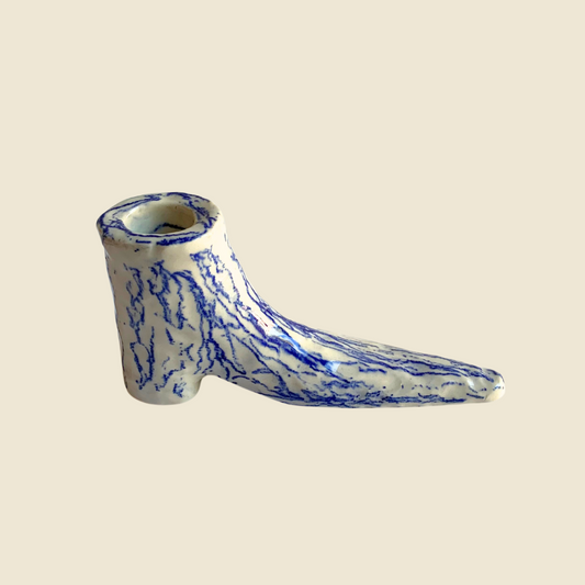 Le Shoes Candle Holder - Navy String Confetti
