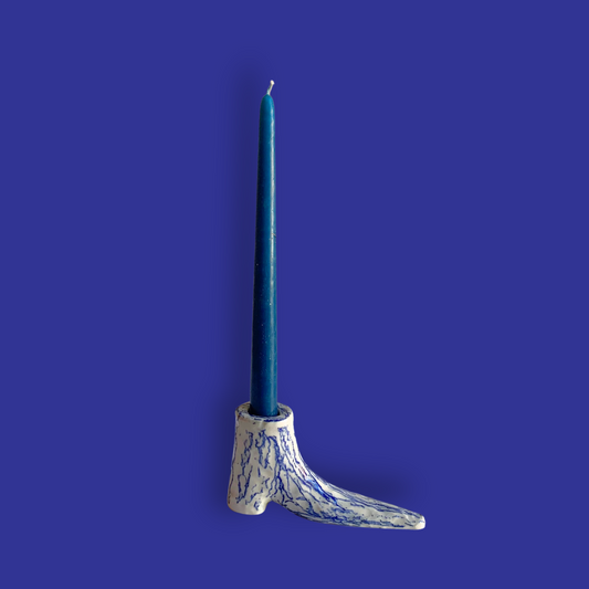 Le Shoes Candle Holder - Navy String Confetti