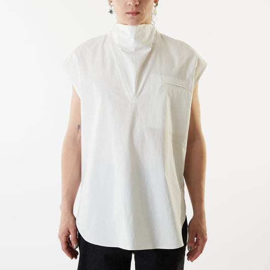 Sleeveless Anorak Top - Chalk