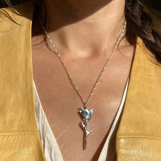 Gardenia Necklace - Silver