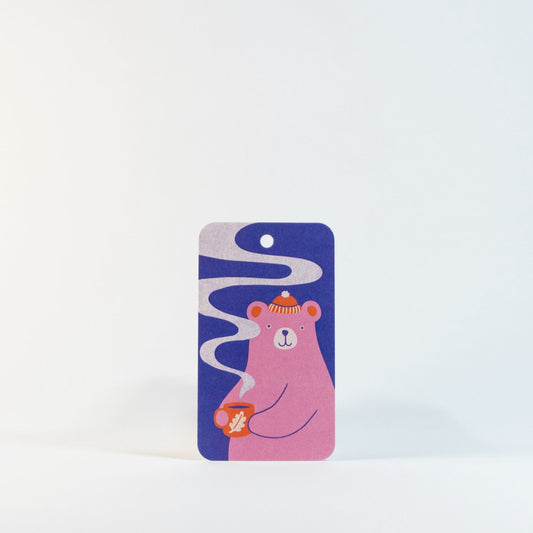 Risograph Festive Animals Gift Tags