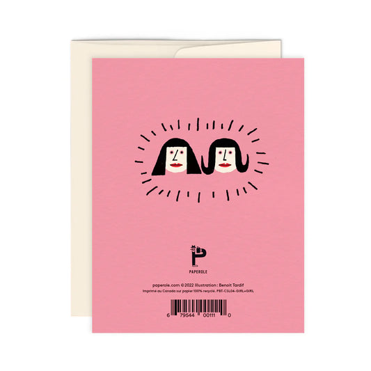 Greeting Card-  Girl + Girl