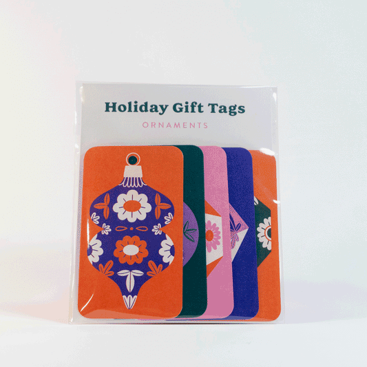 Risograph Ornament Gift Tags