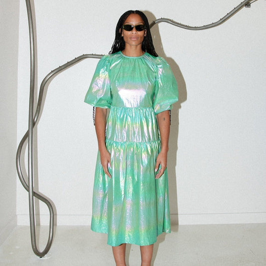 KKCO Hus Dress in Beetle available at Ease Toronto