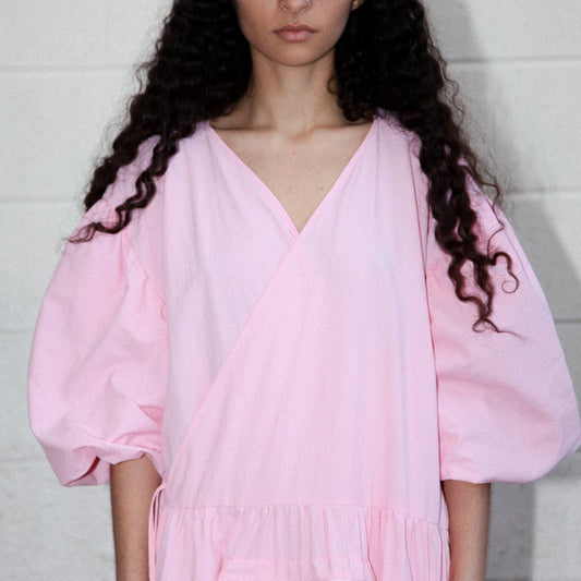 Utility Wrap Dress — Ballet Pink