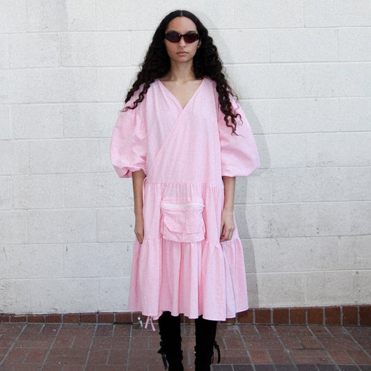Utility Wrap Dress - Ballet Pink