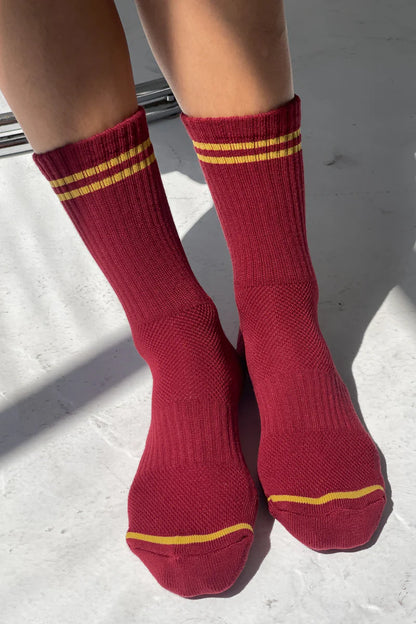 Boyfriend Socks - Cardinal