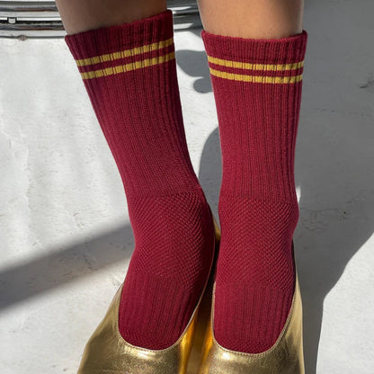 Boyfriend Socks - Cardinal