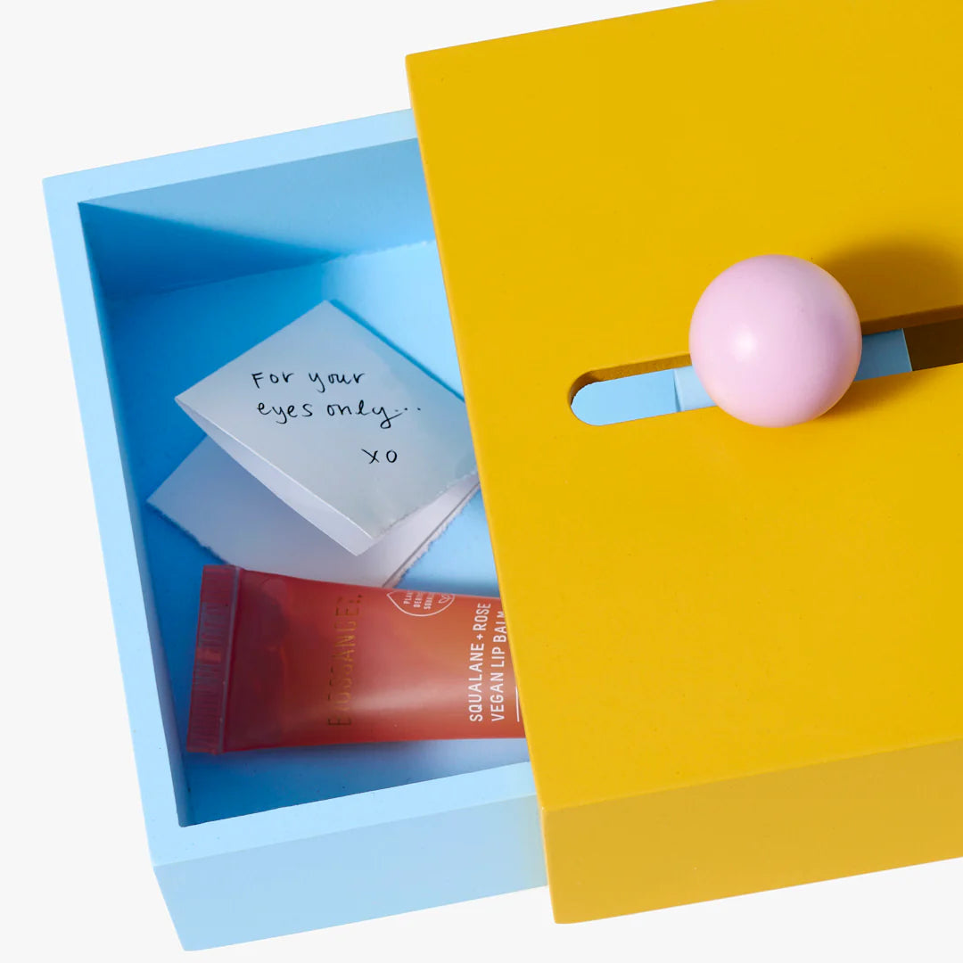 Cache Box - Small Yellow / Blue