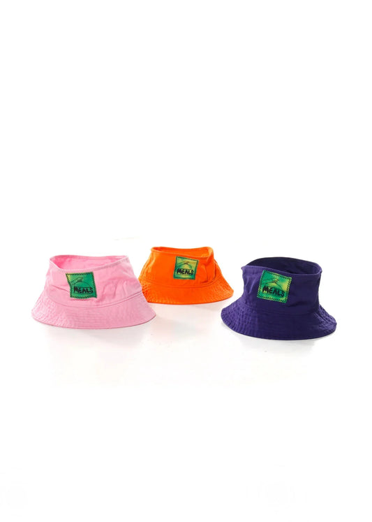 MEALS pink topless bucket hat available at Ease Toronto