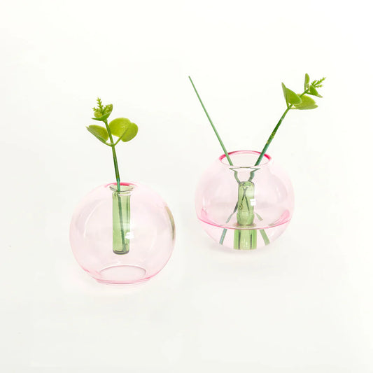 Mini Bubble Vase - Pink / Green