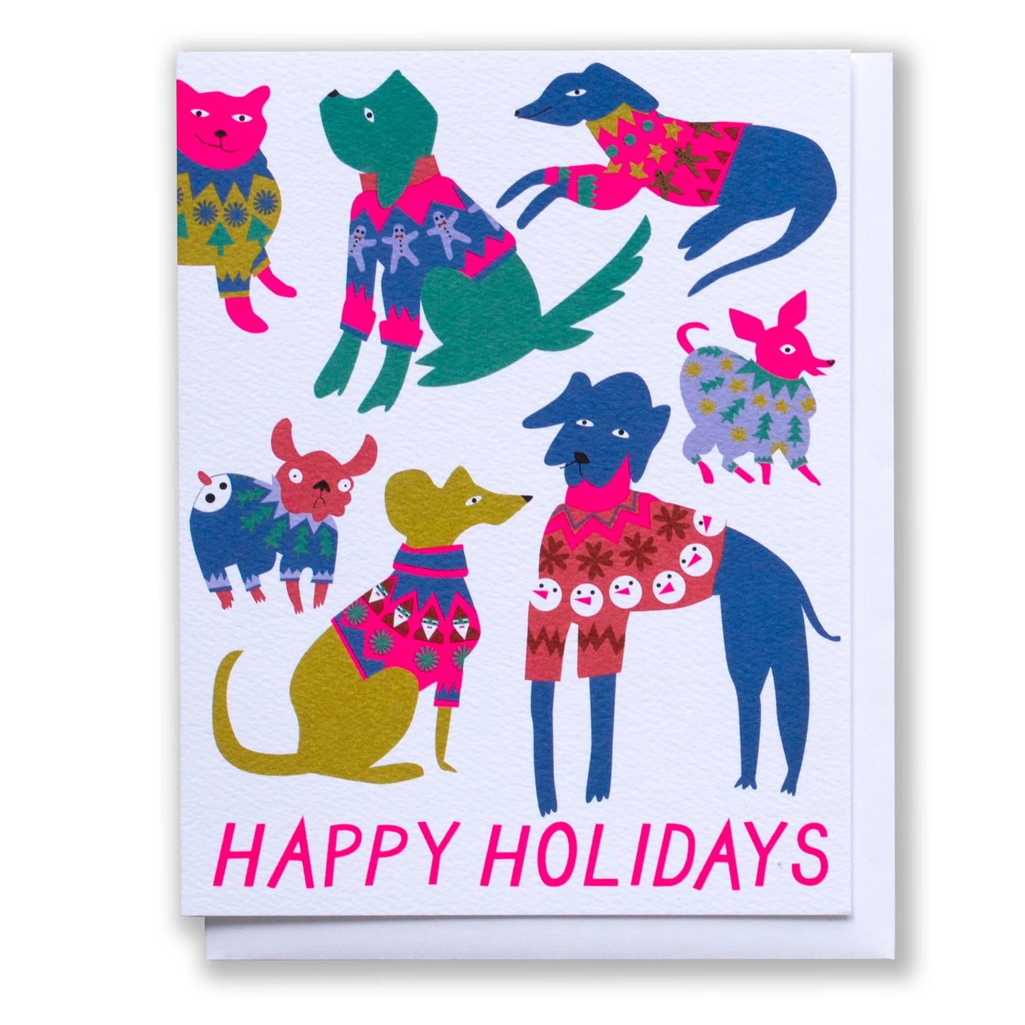Greeting Card - Dogs in Christmas Sweaters Note Card