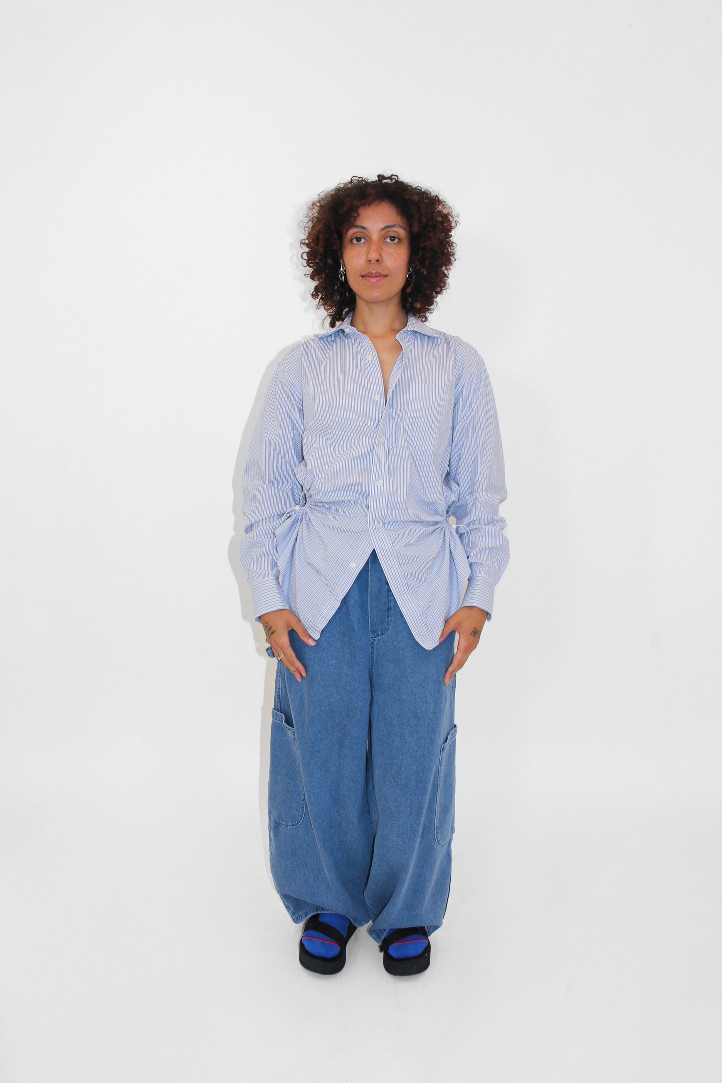 Bungee Shirt — Blue Stripe