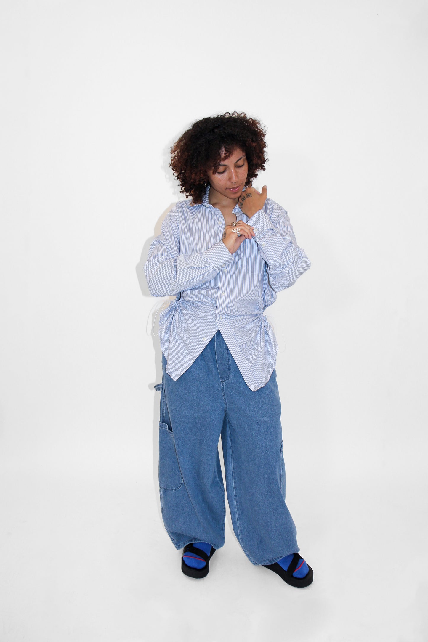 Bungee Shirt — Blue Stripe