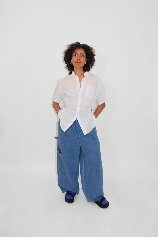 Short Sleeve Bungee Shirt — White Pucker