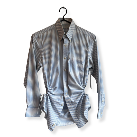 Nena Hansen Bungee Shirt - Blue + White Stripe - Medium