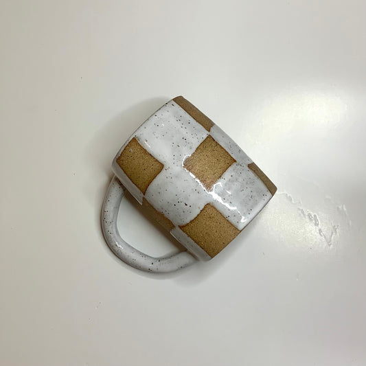 Checkerboard Mug - White Speckle