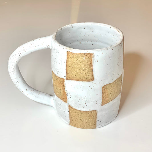 Checkerboard Mug - White Speckle