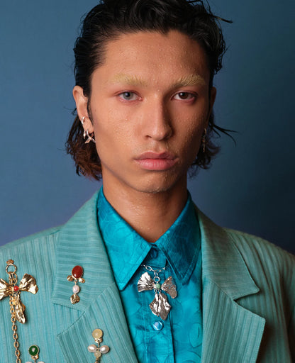 Bloom Mini Hoop Earrings - Silver