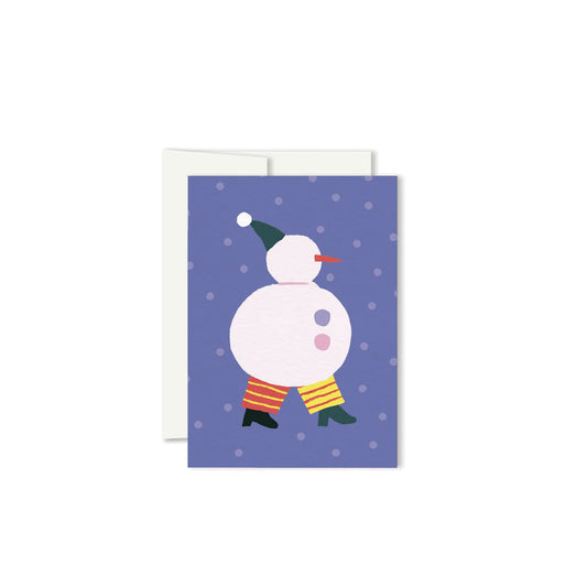Mini Greeting Card - Snowman