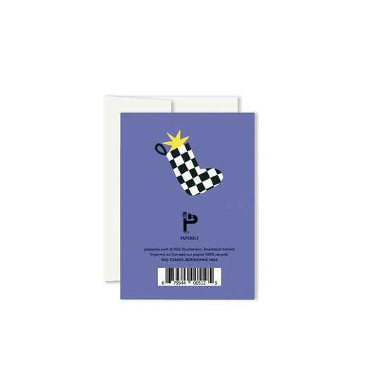Mini Greeting Card - Snowman