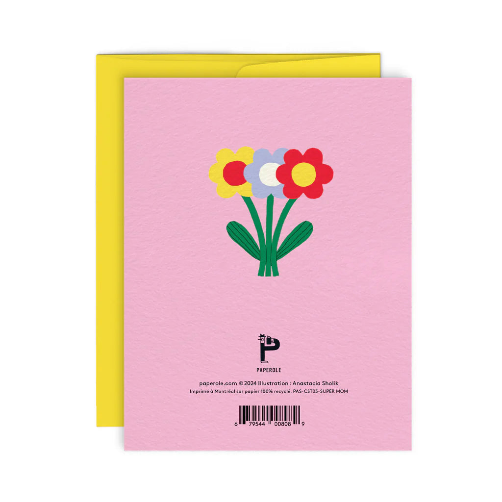 Greeting Card-  Super Mom