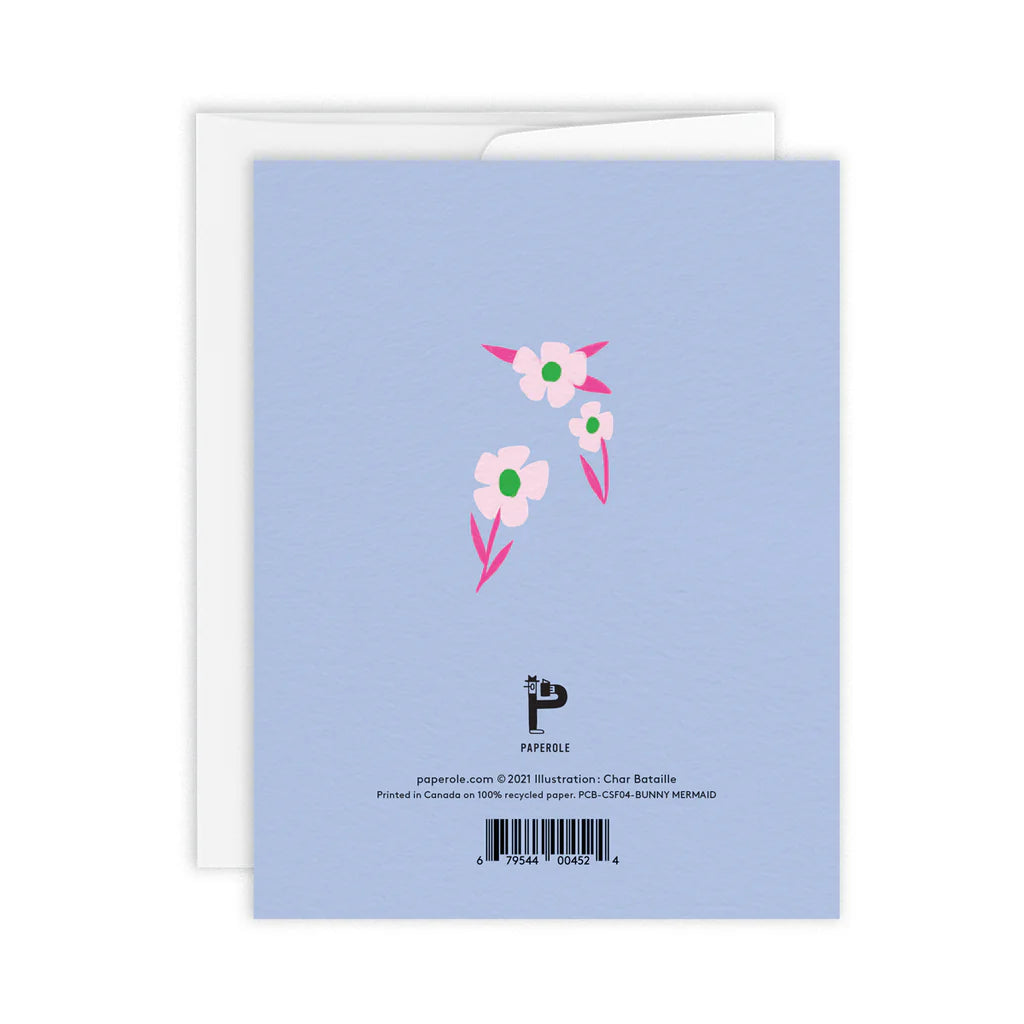 Greeting Card-  Bunny Mermaid