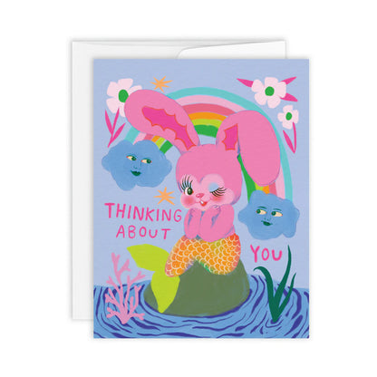 Greeting Card-  Bunny Mermaid