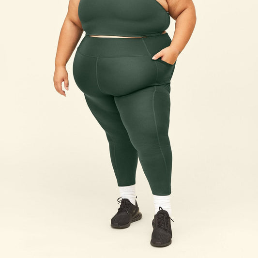 High-Rise Compressive Pocket Leggings - Green