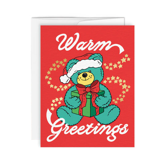 Greeting Card - Warm Greetings Teddy