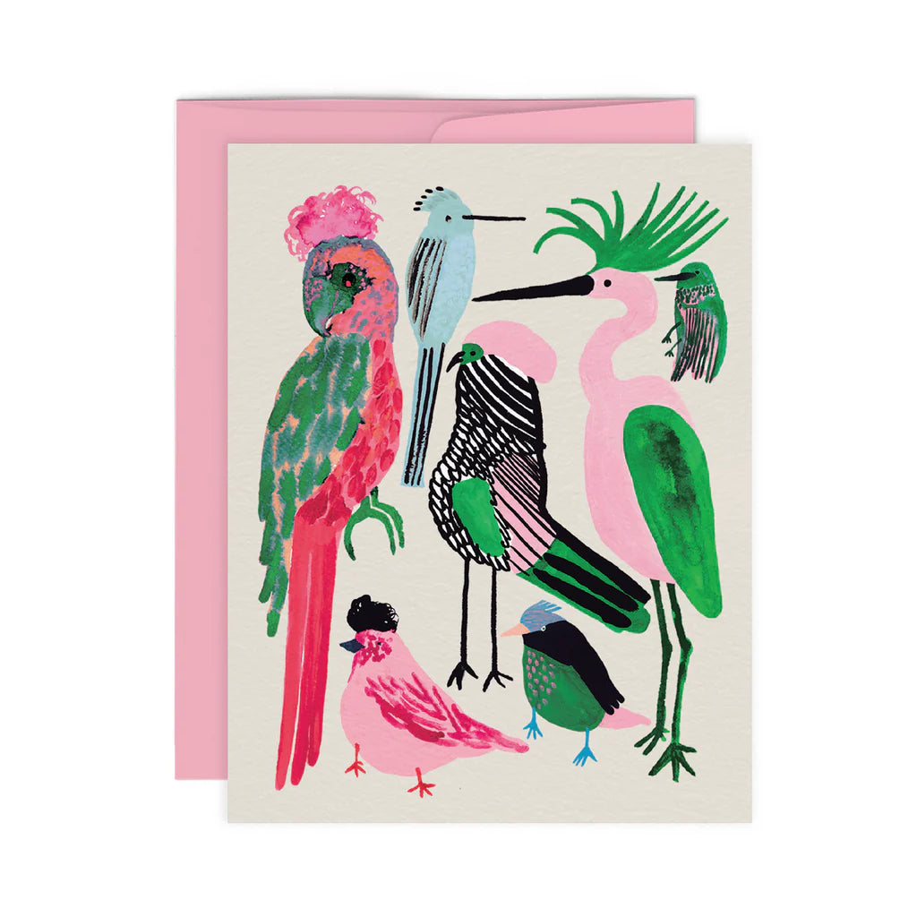 Exotic Birds Greeting Card