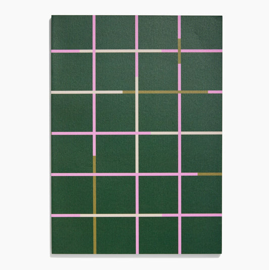 Object Notebook - Dark Green Grid