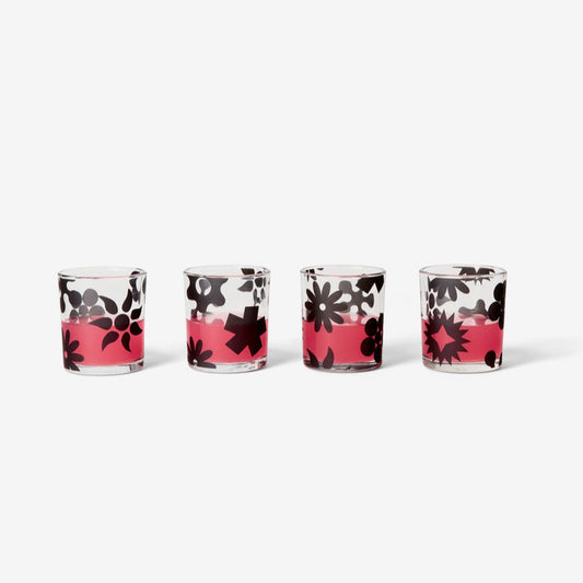 Pattern Glasses - Set of 4 Black