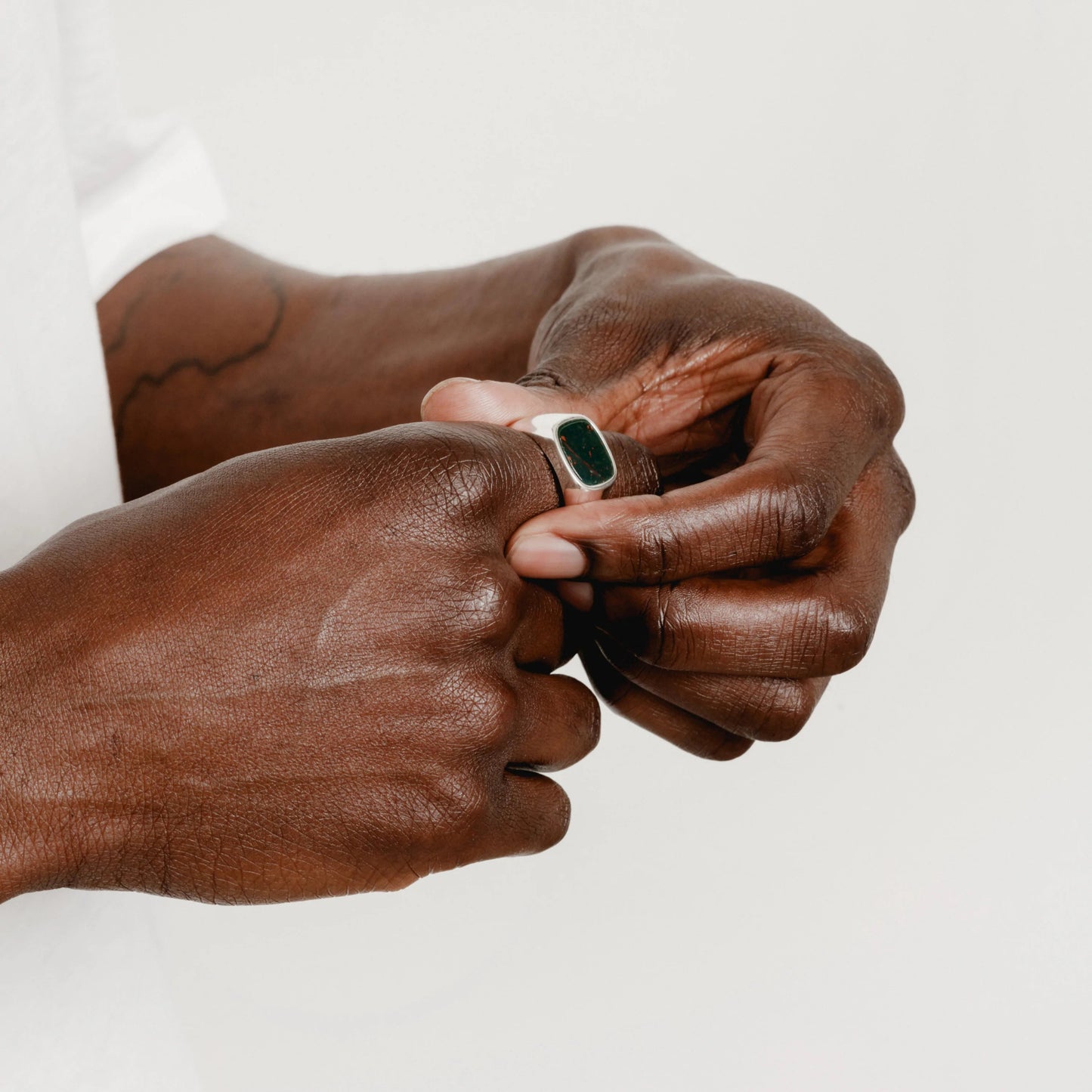 Jules Bloodstone Ring – Silver