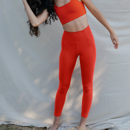 High-Rise Compressive Leggings - Tart