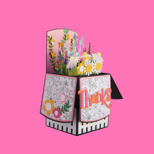Pop Up Greeting Card - Thanks a Bunch