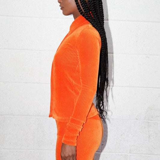 Scallop Button Up – Carrot