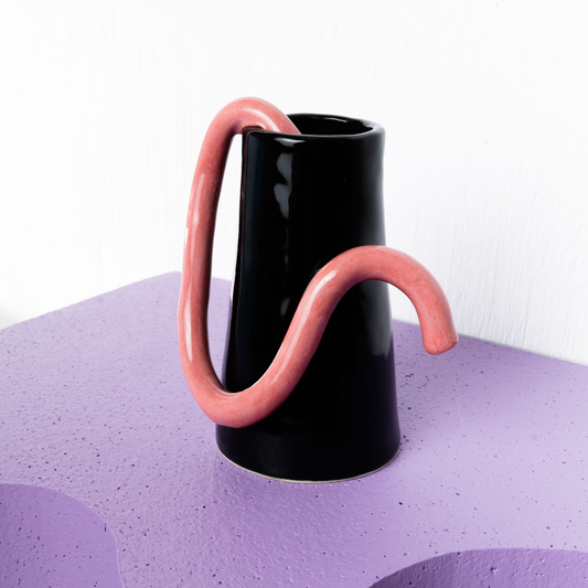 Ceramic Vase - Smooth Black