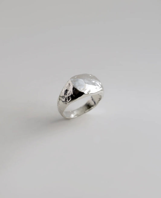 Boulder Signet Ring — Silver