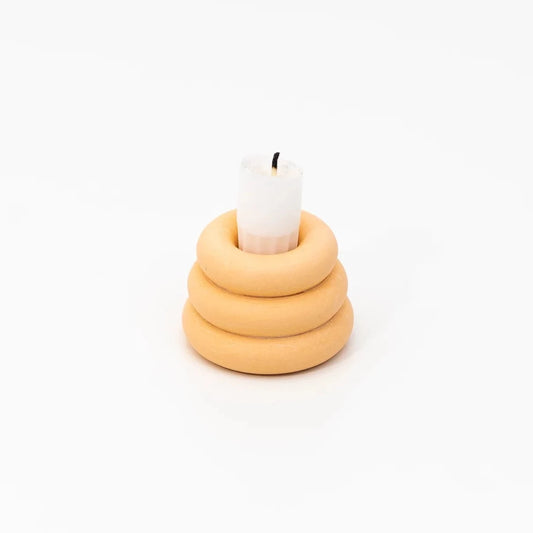Triple O Candleholder - Peach