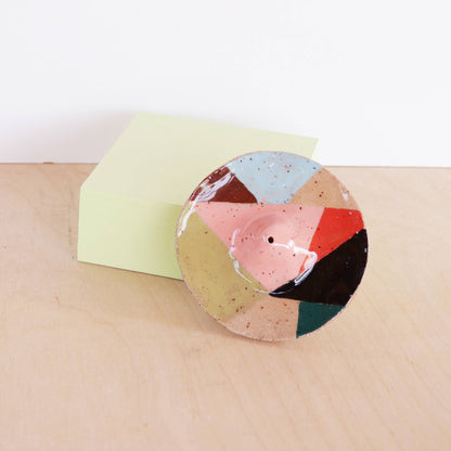 Ceramic Incense Holder - Patchwork