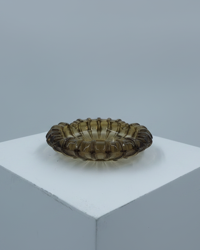 Amber Glass Ashtray – Lighting Matched