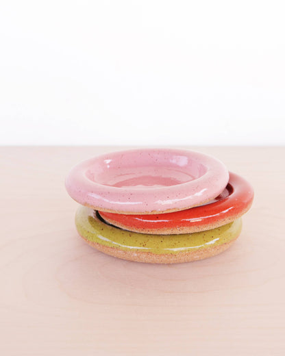 Ceramic Bubble Trinket Dish - Avocado