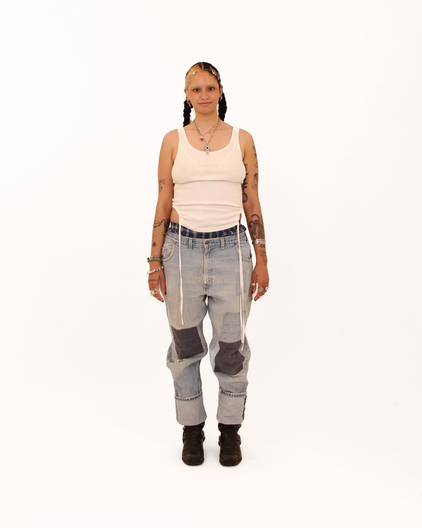 Backroad Blues Patched Denim — size 36