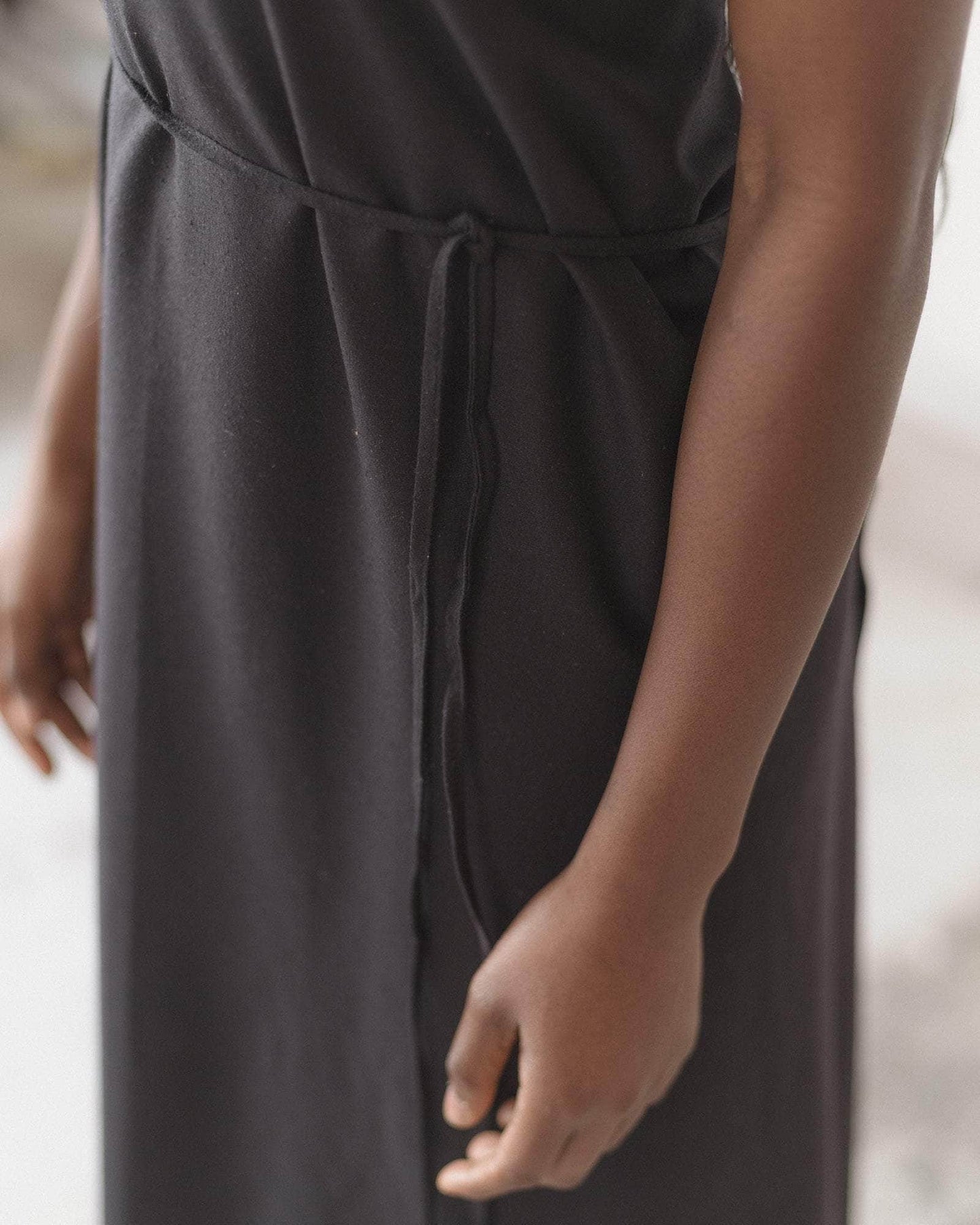 Apron Dress - Wild Silk - Black