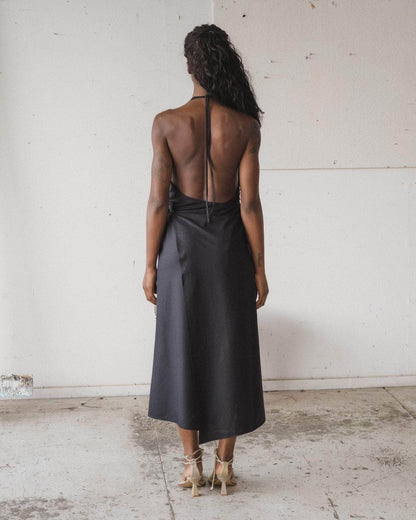 Apron Dress - Wild Silk - Black